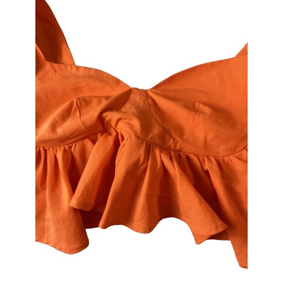 Women's Live 4 Truth Balloon Sleeve Crop Top * Small* Orange *Sissy *EUC - Picture 5 of 7
